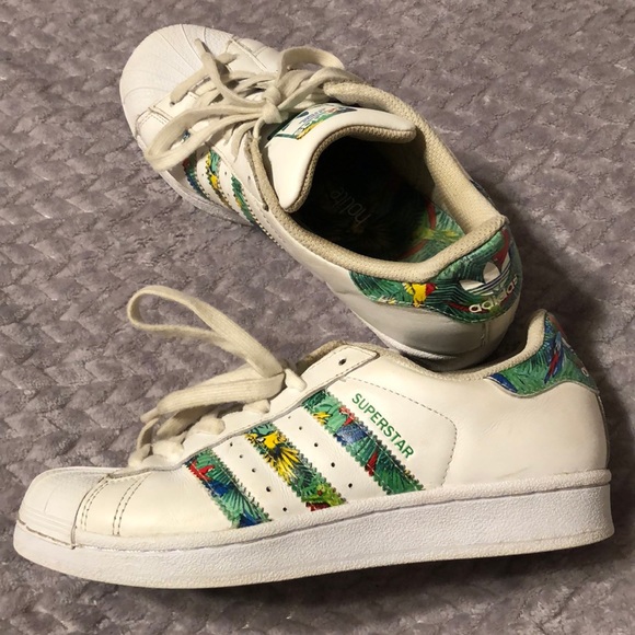 adidas superstar tropical print